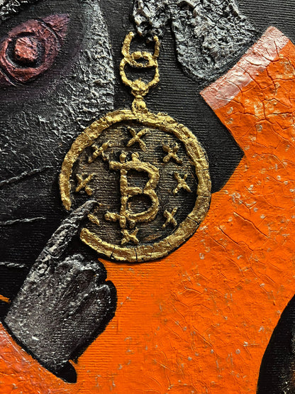 BITCOIN RABBIT HOLE (120x100cm)